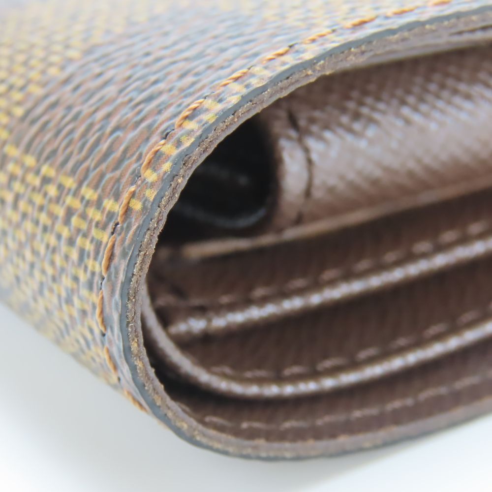 LOUIS VUITTON Bifold Wallet N61675 Damier Brown Portefeuille�EMarco mens(Unisex) Used Authentic