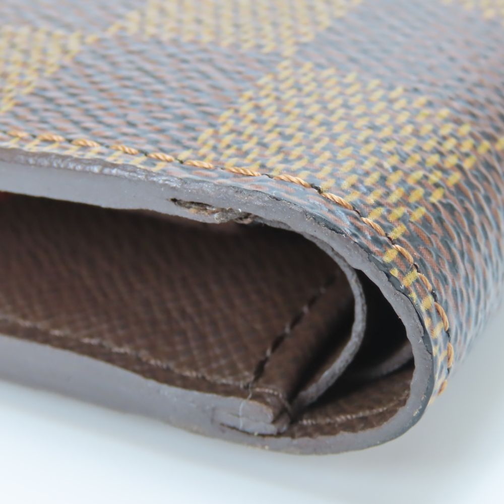 LOUIS VUITTON Bifold Wallet N61675 Damier Brown Portefeuille�EMarco mens(Unisex) Used Authentic