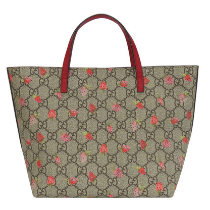 GUCCI Handbag 410812 GG Supreme canvas, leather beige Chilled license Women Used Authentic