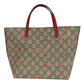 GUCCI Handbag 410812 GG Supreme canvas, leather beige Chilled license Women Used Authentic
