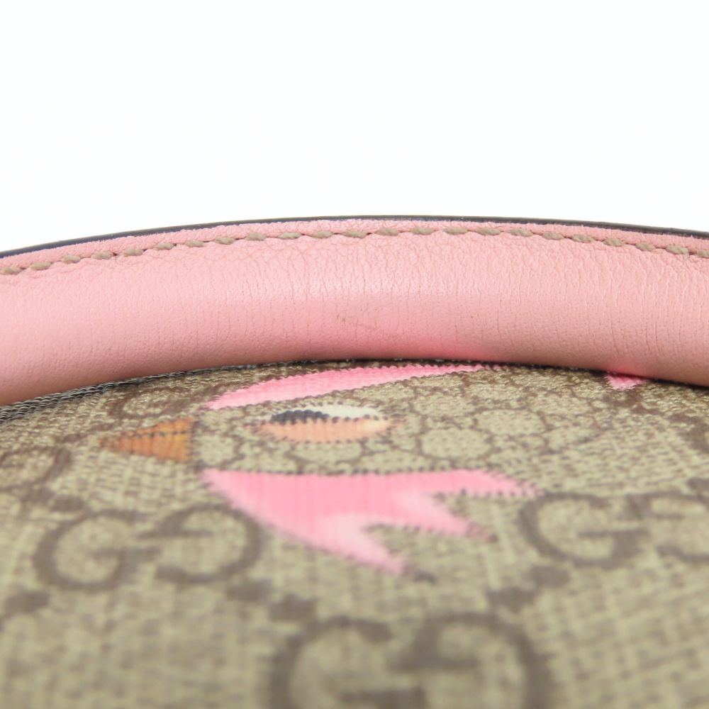 GUCCI Handbag 297557 GG Supreme canvas, leather beige Chilled license Women Used Authentic