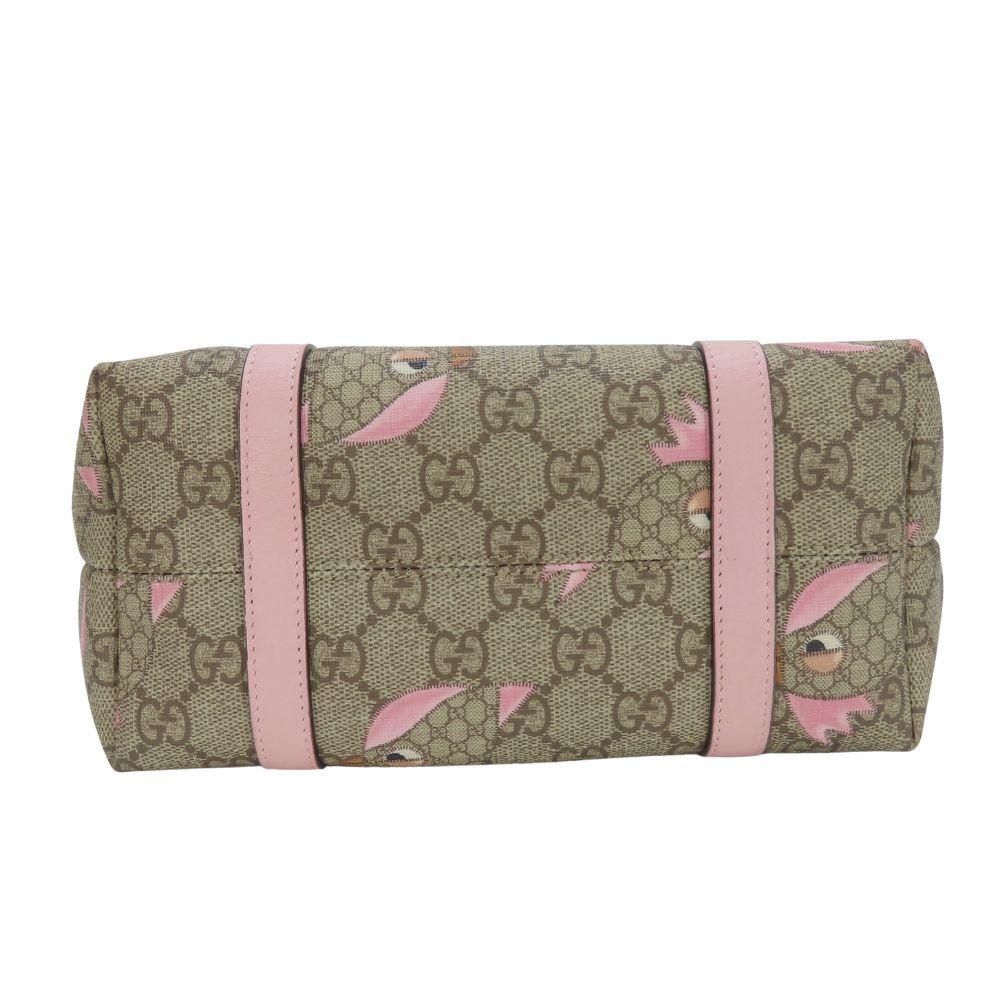 GUCCI Handbag 297557 GG Supreme canvas, leather beige Chilled license Women Used Authentic