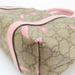 GUCCI Handbag 297557 GG Supreme canvas, leather beige Chilled license Women Used Authentic