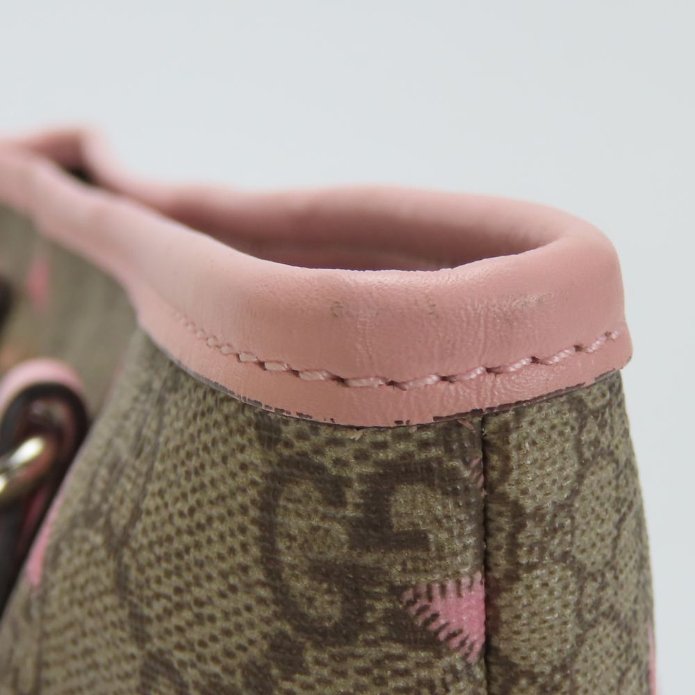 GUCCI Handbag 297557 GG Supreme canvas, leather beige Chilled license Women Used Authentic
