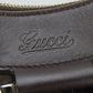GUCCI Handbag 190525 Sima leather Dark brown Abbey Women Used Authentic