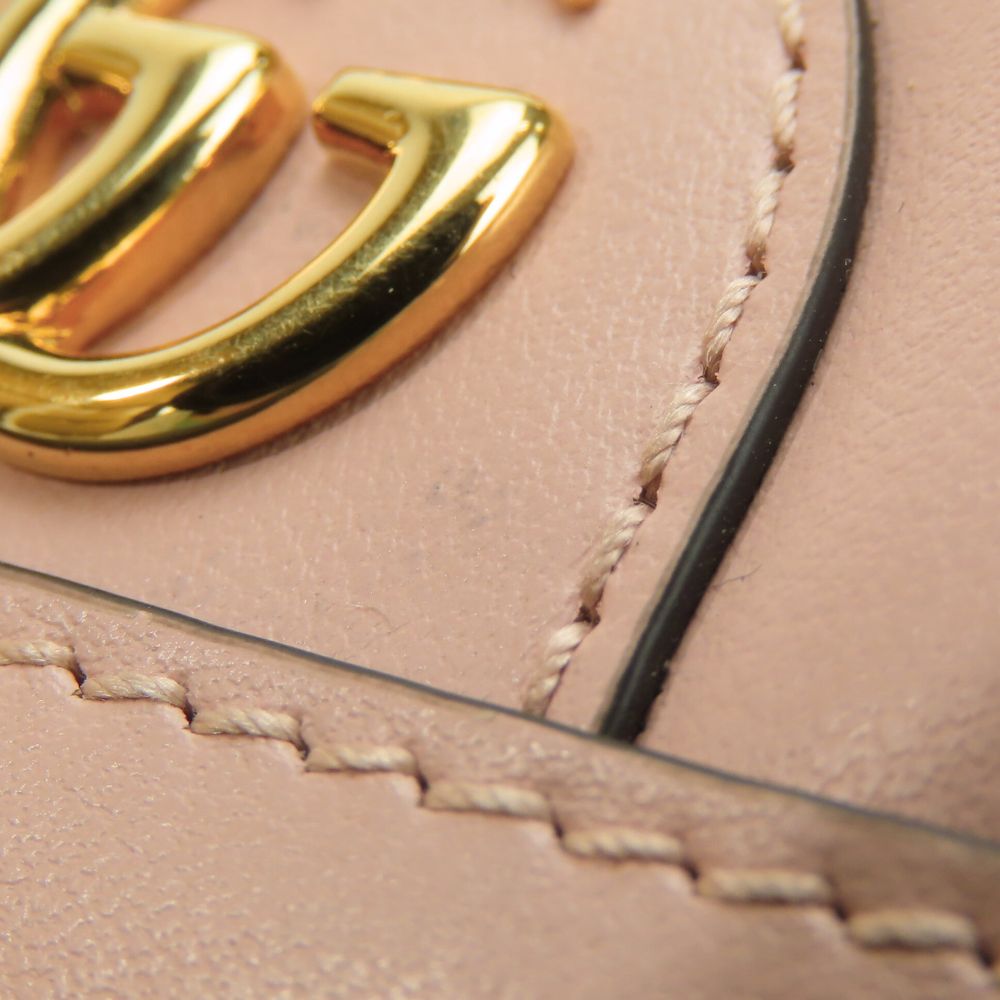 GUCCI Bifold Wallet 723786 leather pink Women Used Authentic