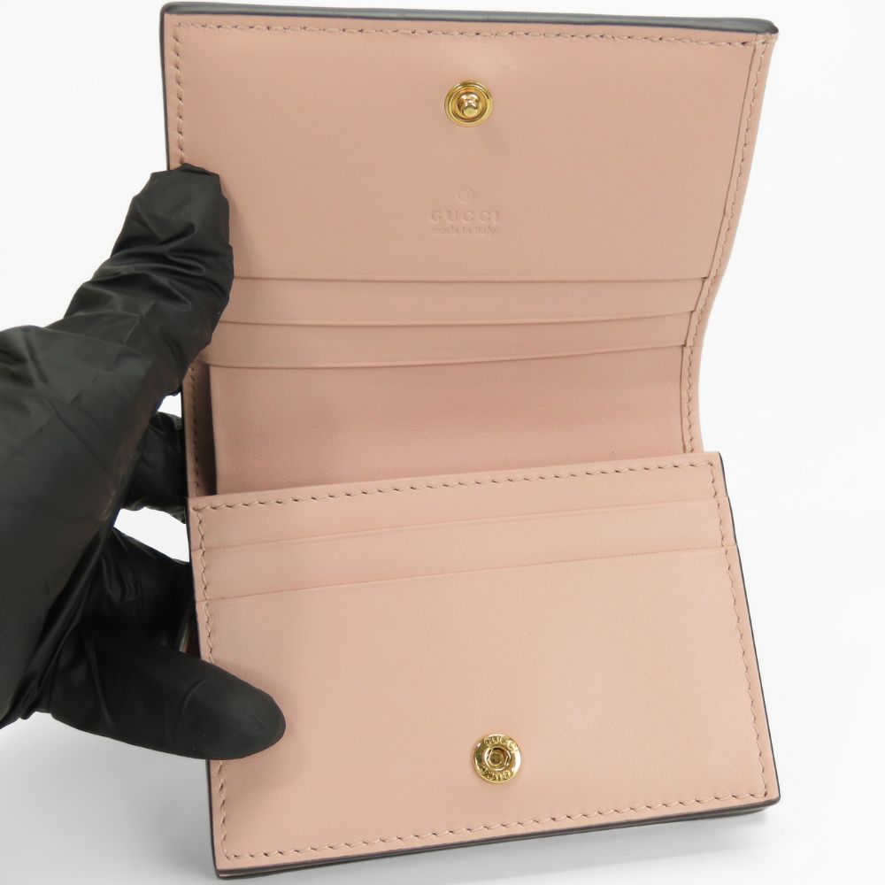 GUCCI Bifold Wallet 723786 leather pink Women Used Authentic
