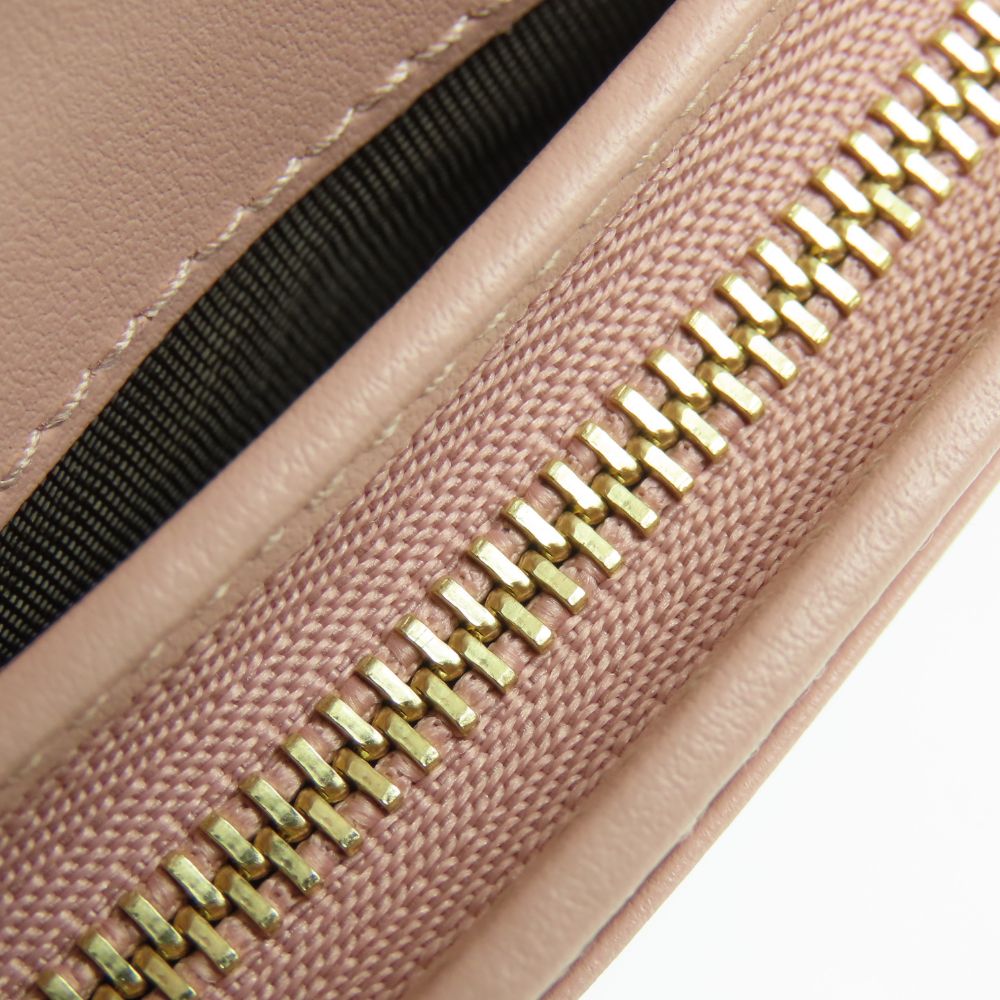 GUCCI Bifold Wallet 723786 leather pink Women Used Authentic