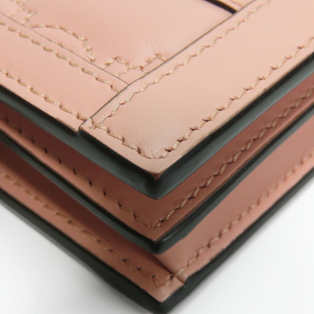 GUCCI Bifold Wallet 723786 leather pink Women Used Authentic