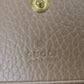 GUCCI Bifold Wallet 658610 GG Supreme canvas, leather Two-tone color (beige) GG Marmont Women Used Authentic