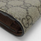 GUCCI Bifold Wallet 658610 GG Supreme canvas, leather Two-tone color (beige) GG Marmont Women Used Authentic