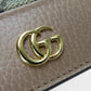 GUCCI Bifold Wallet 658610 GG Supreme canvas, leather Two-tone color (beige) GG Marmont Women Used Authentic