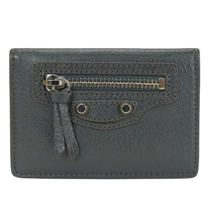 BALENCIAGA Tri-fold wallet 477455 leather gray