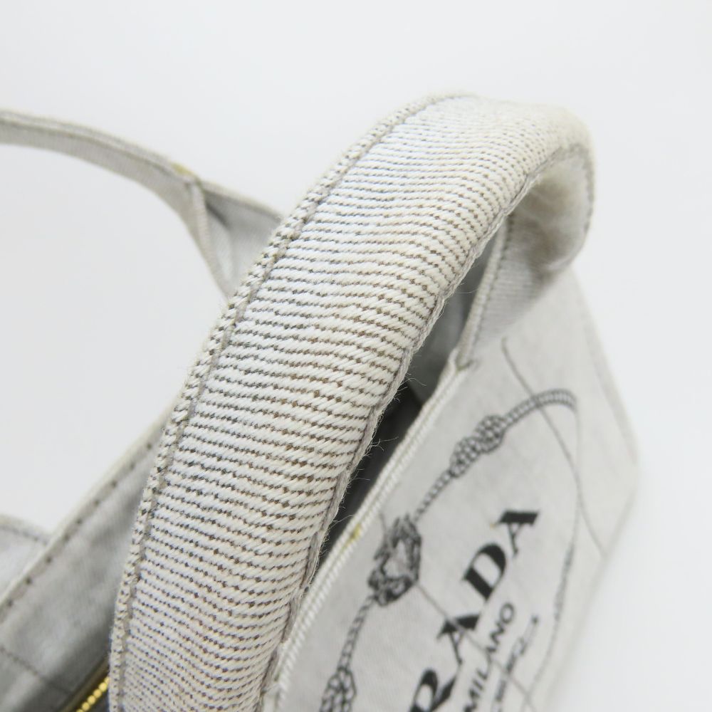 PRADA Handbag 1BG439 canvas gray CANAPA Canapa
