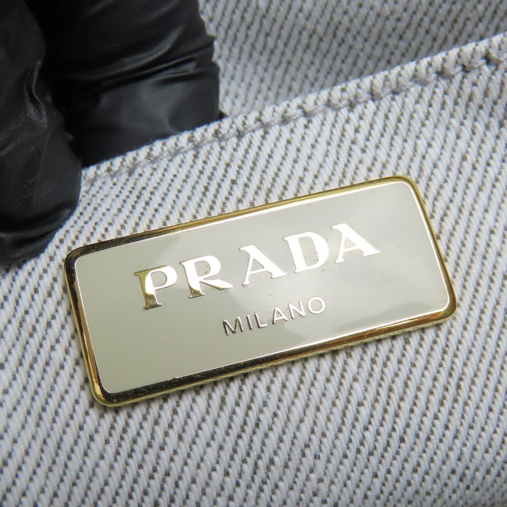 PRADA Handbag 1BG439 canvas gray CANAPA Canapa