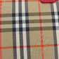 BURBERRY Handbag canvas Red Nova Check