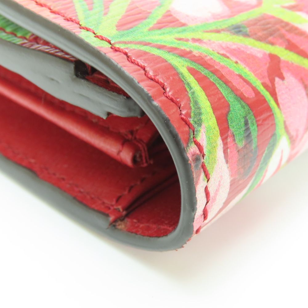 GUCCI Long Wallet Purse 410100 leather Red type Blooms