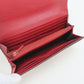 GUCCI Long Wallet Purse 410100 leather Red type Blooms