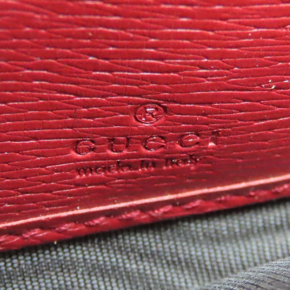 GUCCI Long Wallet Purse 410100 leather Red type Blooms