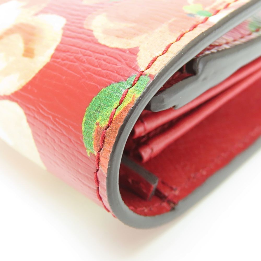 GUCCI Long Wallet Purse 410100 leather Red type Blooms