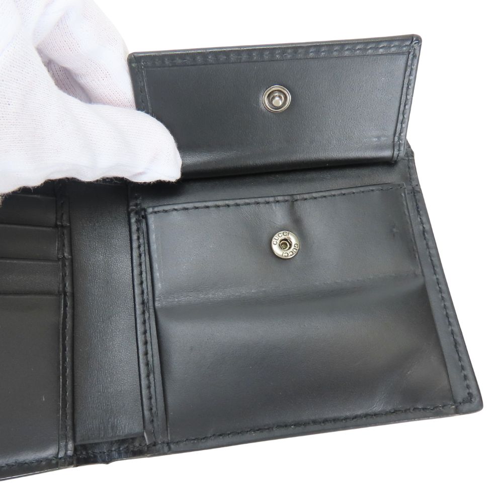 GUCCI Bifold Wallet 451266 GG Supreme Canvas black