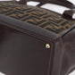 FENDI Zucca Canvas Hand Bag Black Brown Auth