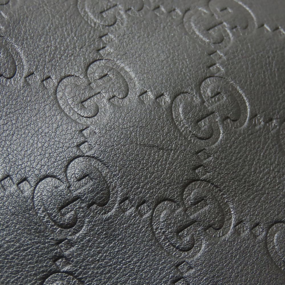 GUCCI Tote Bag 162900 Sima leather black Horsebit Guccisima