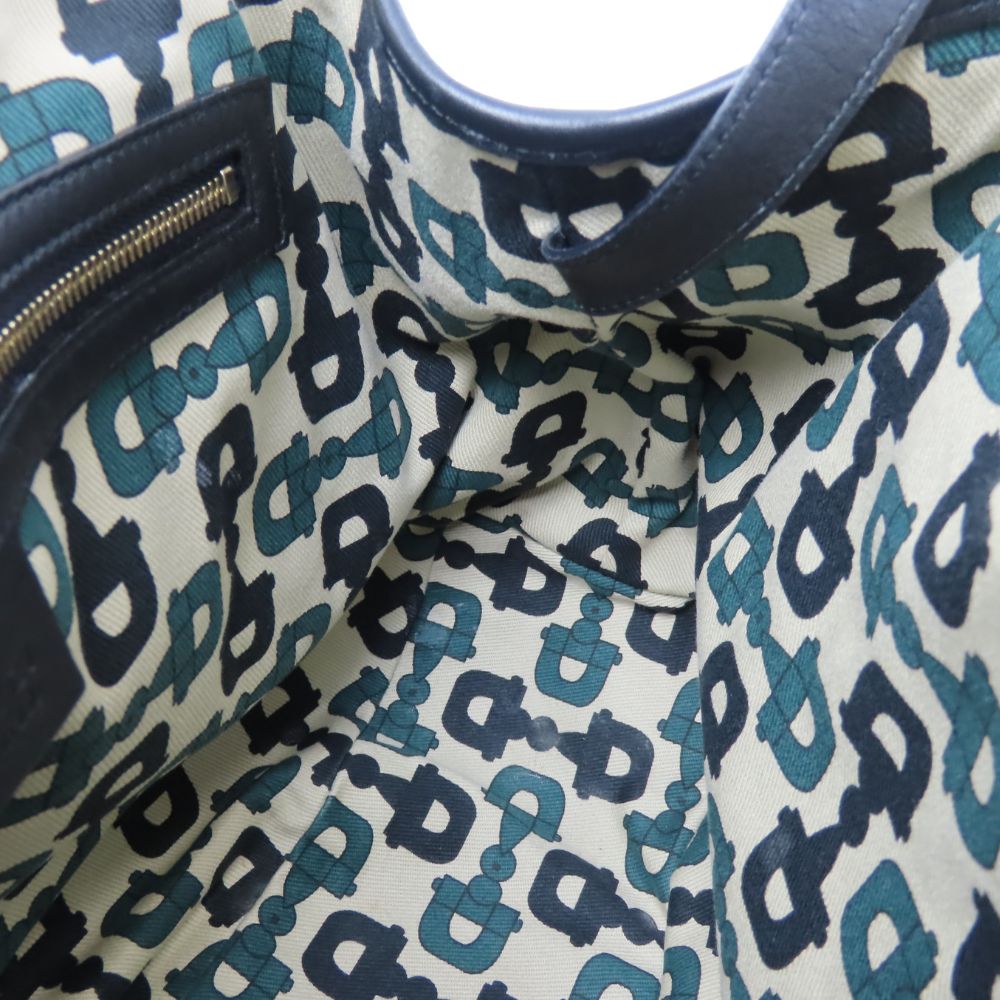 GUCCI Tote Bag 162900 Sima leather black Horsebit Guccisima