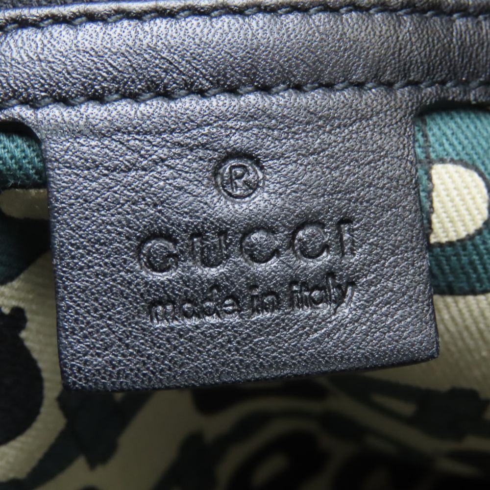 GUCCI Tote Bag 162900 Sima leather black Horsebit Guccisima