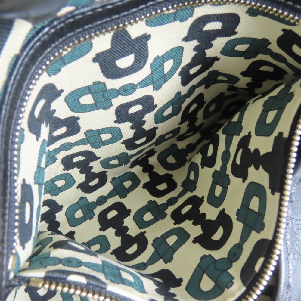 GUCCI Tote Bag 162900 Sima leather black Horsebit Guccisima