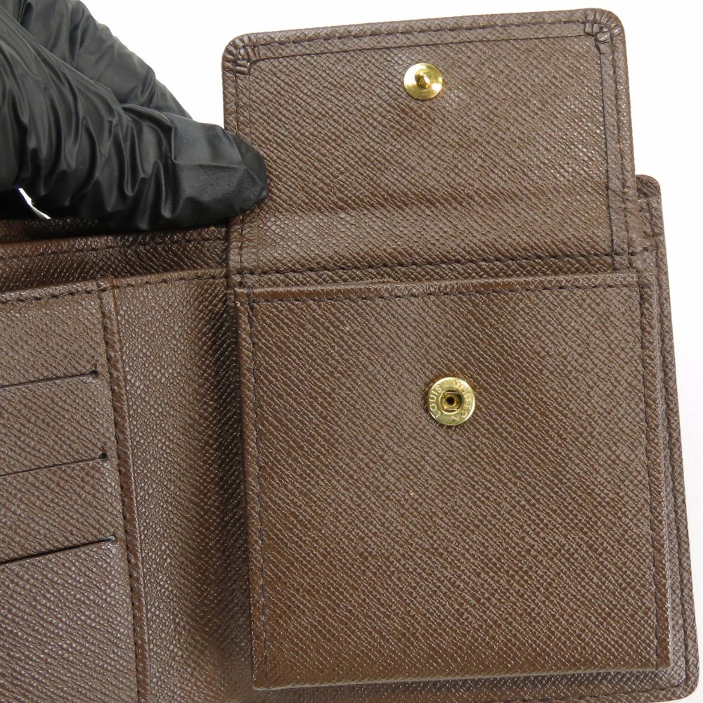 LOUIS VUITTON Bifold Wallet N61665 Damier Ebene Porte Billets Cartes Crdit Monet