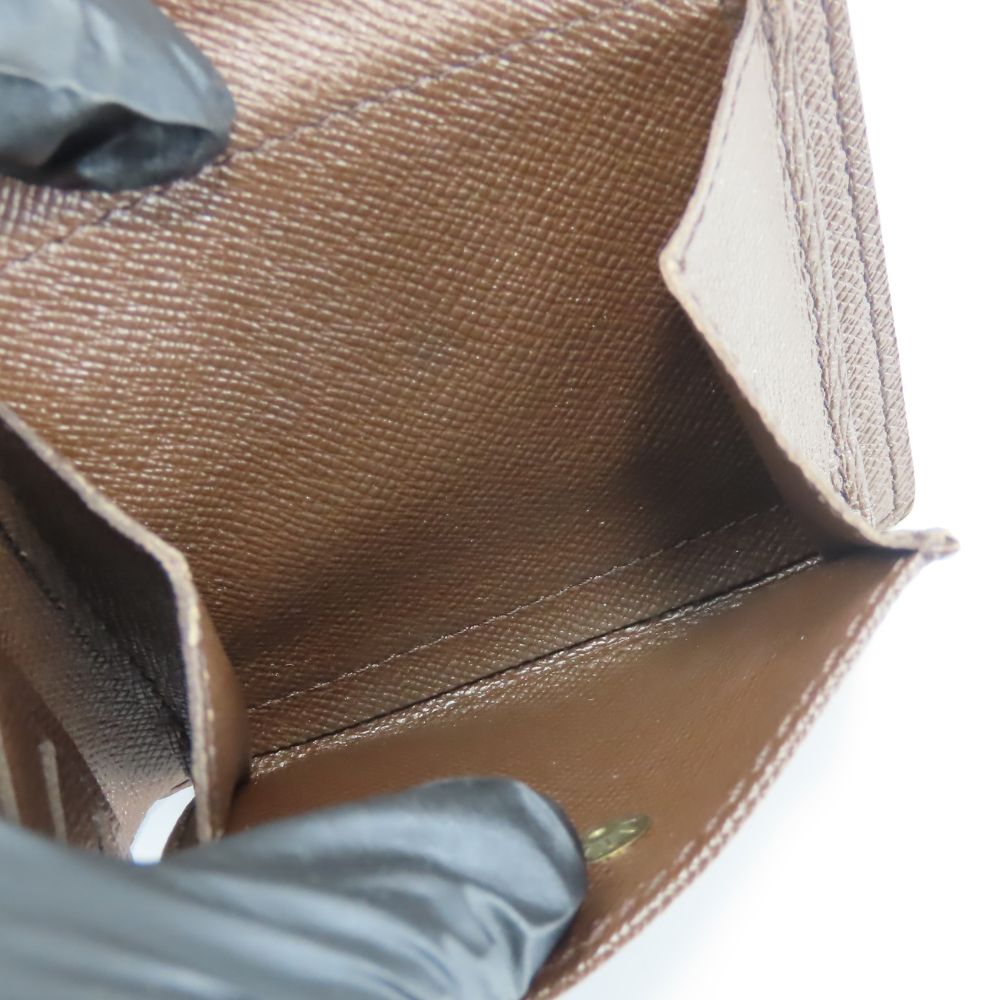 LOUIS VUITTON Bifold Wallet N61665 Damier Ebene Porte Billets Cartes Crdit Monet