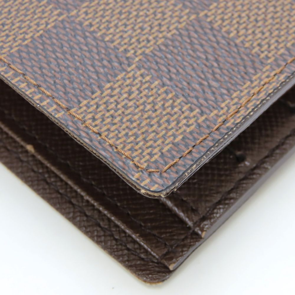 LOUIS VUITTON Bifold Wallet N61665 Damier Ebene Porte Billets Cartes Crdit Monet
