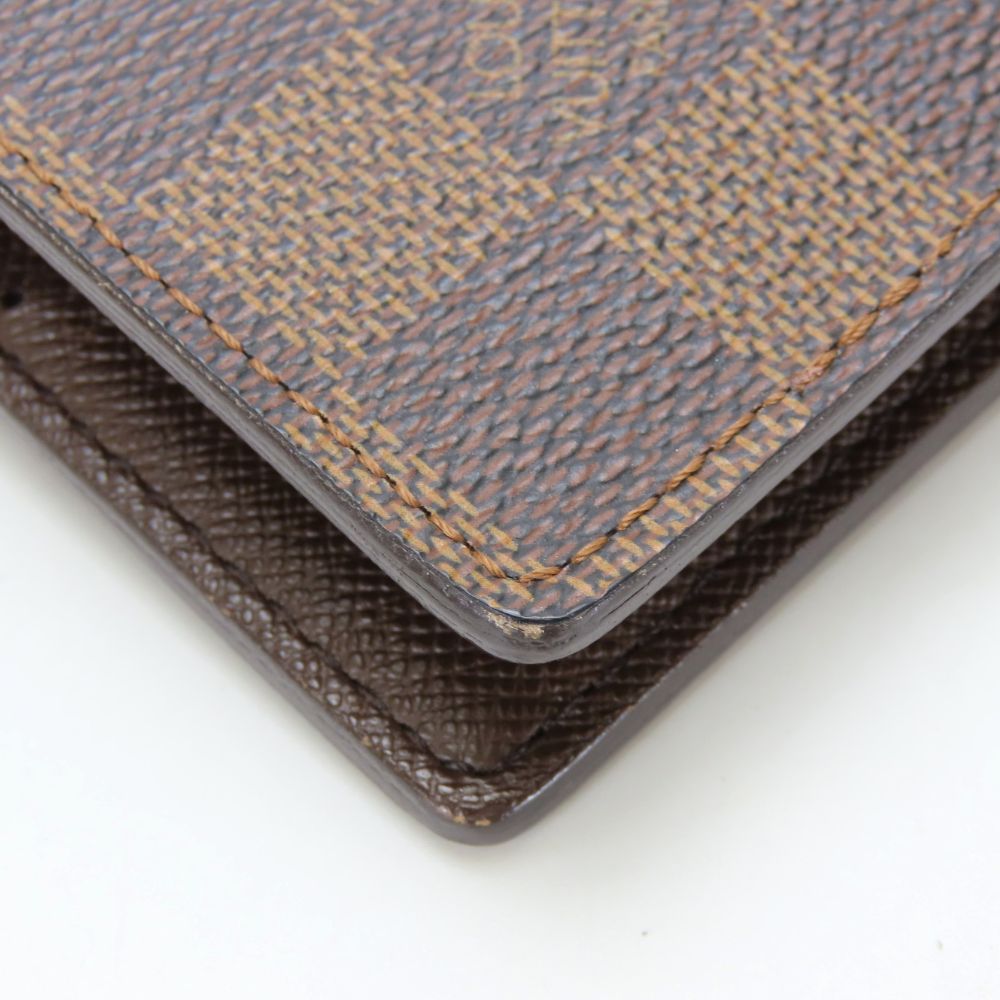 LOUIS VUITTON Bifold Wallet N61665 Damier Ebene Porte Billets Cartes Crdit Monet