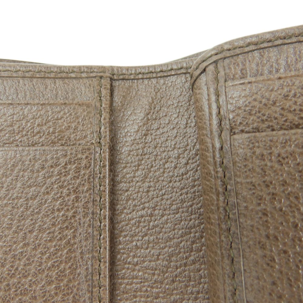 GUCCI Tri-fold wallet 523174 leather Brown Sherry line