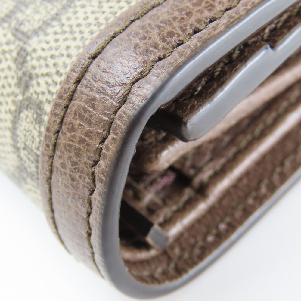 GUCCI Tri-fold wallet 523174 leather Brown Sherry line