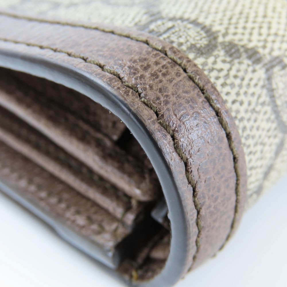 GUCCI Tri-fold wallet 523174 leather Brown Sherry line