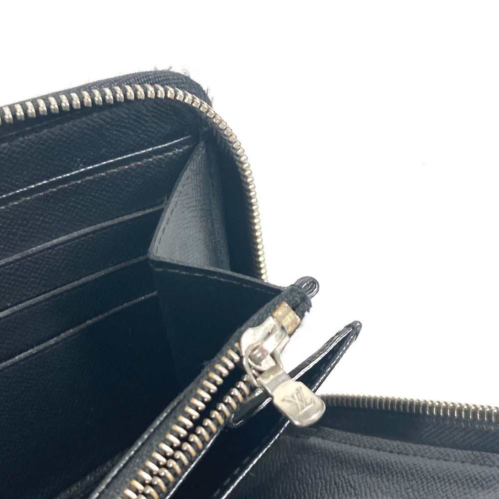 LOUIS VUITTON Long Wallet Purse M63852 Epi Leather black Epi Zippy Organizer mens Used Authentic