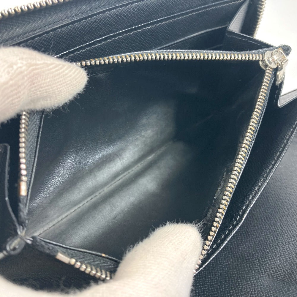 LOUIS VUITTON Long Wallet Purse M63852 Epi Leather black Epi Zippy Organizer mens Used Authentic