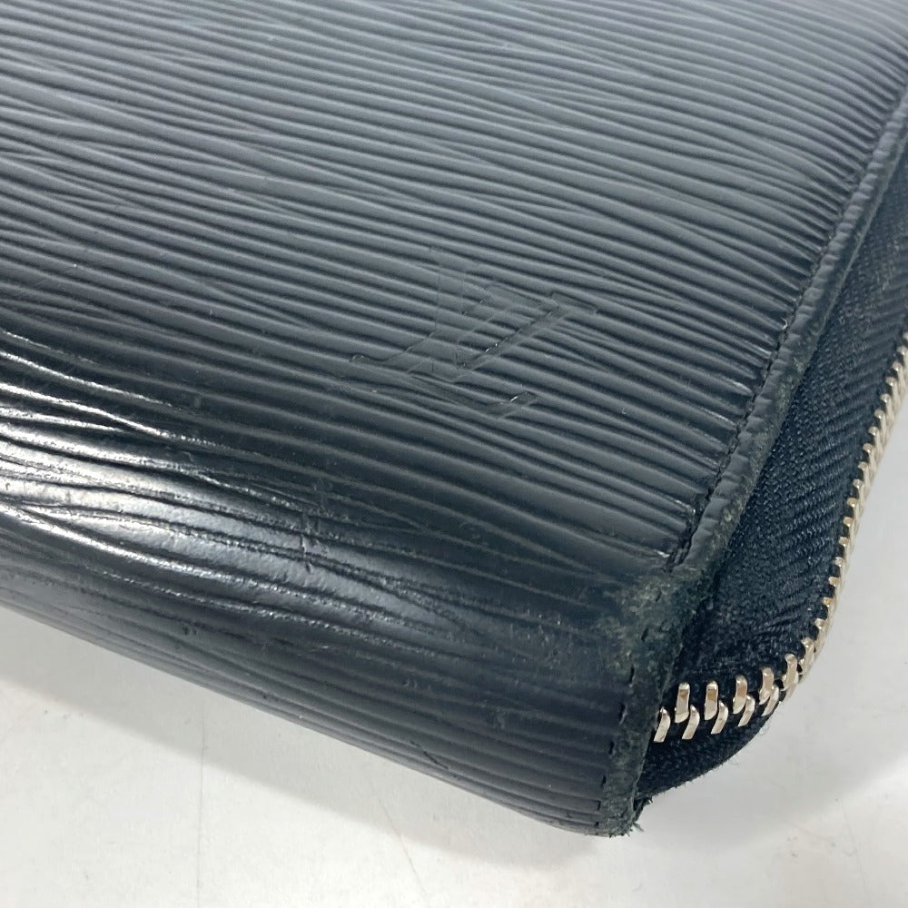 LOUIS VUITTON Long Wallet Purse M63852 Epi Leather black Epi Zippy Organizer mens Used Authentic