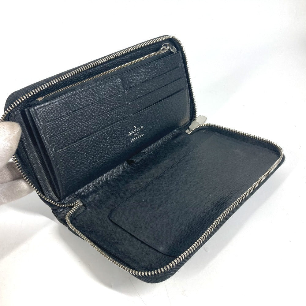 LOUIS VUITTON Long Wallet Purse M63852 Epi Leather black Epi Zippy Organizer mens Used Authentic