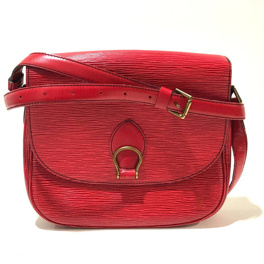 LOUIS VUITTON Shoulder Bag M52197 Epi Leather Red Epi Saint-Cloud Women Used Authentic