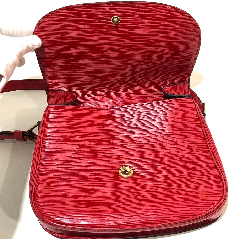 LOUIS VUITTON Shoulder Bag M52197 Epi Leather Red Epi Saint-Cloud Women Used Authentic