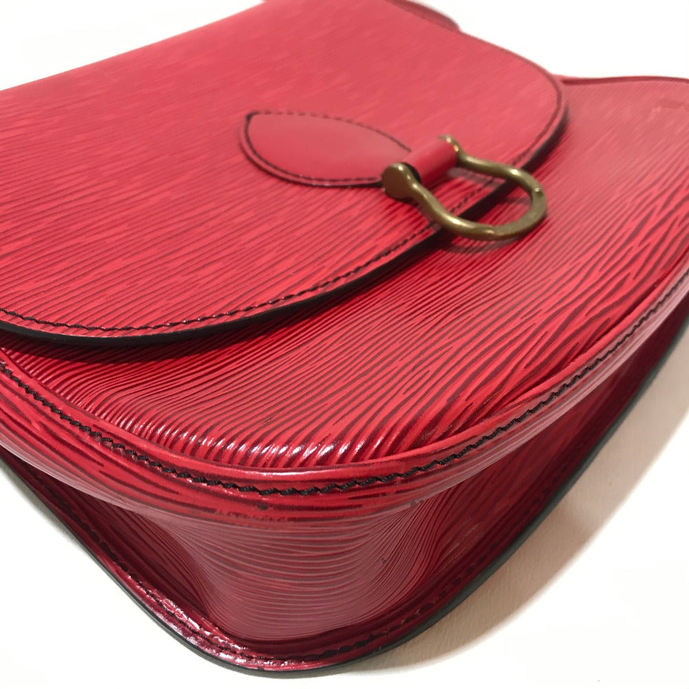 LOUIS VUITTON Shoulder Bag M52197 Epi Leather Red Epi Saint-Cloud Women Used Authentic