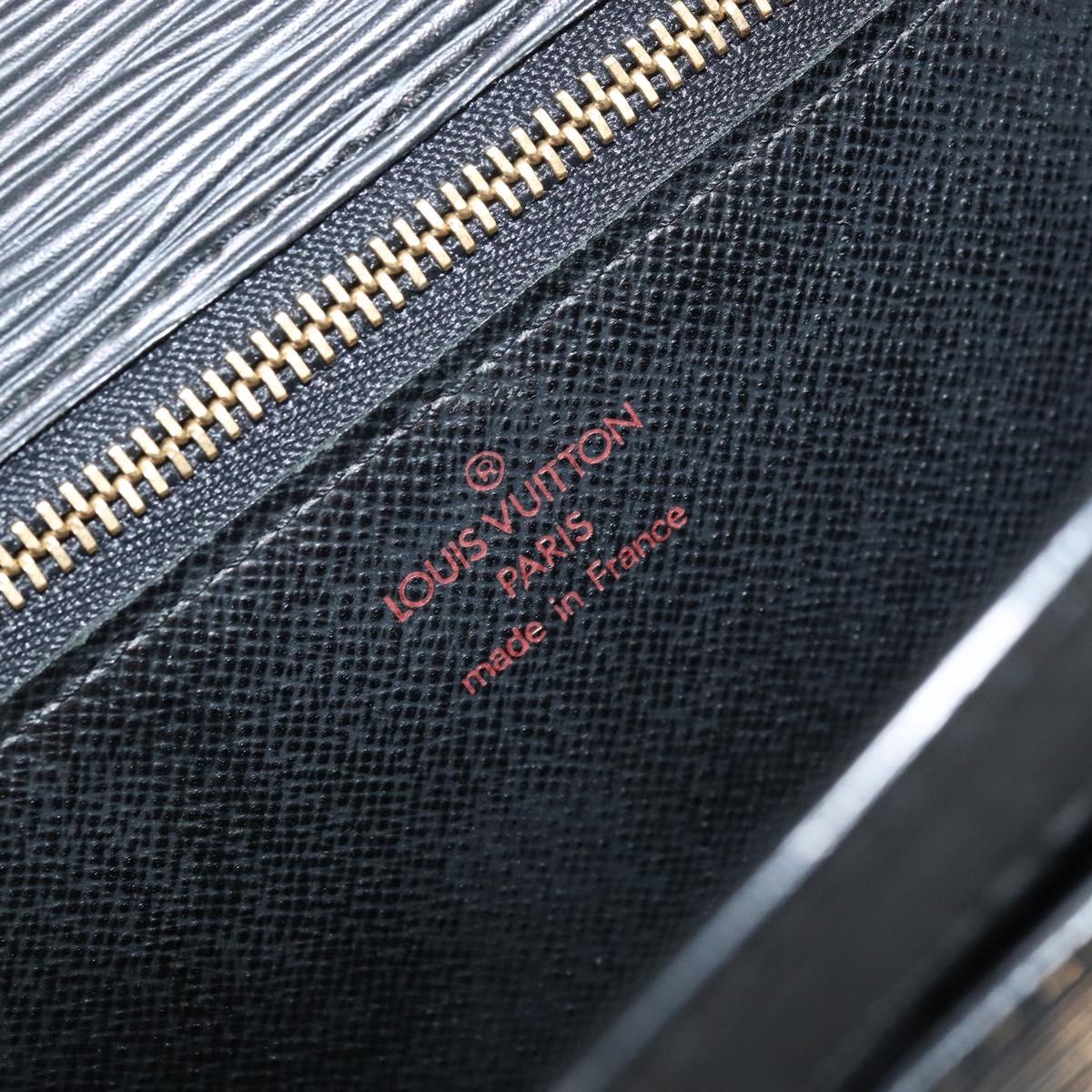 LOUIS VUITTON Dragonne Clutch Bag Epi Series Black Noir