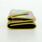 BALENCIAGA Mini Wallet Trifold Leather Yellow Silver