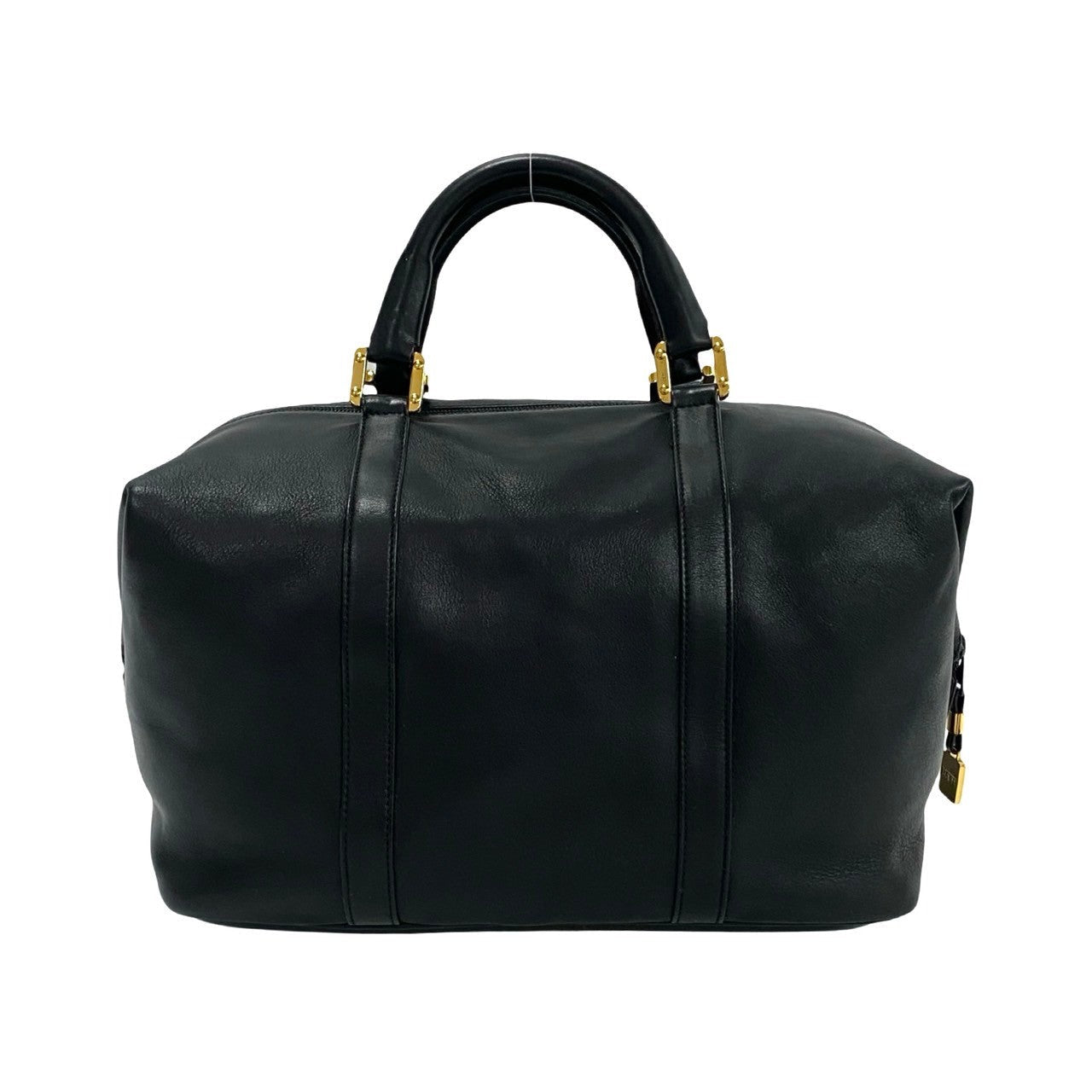 LOEWE Handbag leather black Anagram logo Women Used Authentic