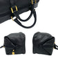 LOEWE Handbag leather black Anagram logo Women Used Authentic