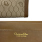 Dior Bifold Wallet Leather, PVC Brown Honeycomb Pattern Women Used Authentic