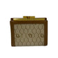 Dior Bifold Wallet Leather, PVC Brown Honeycomb Pattern Women Used Authentic